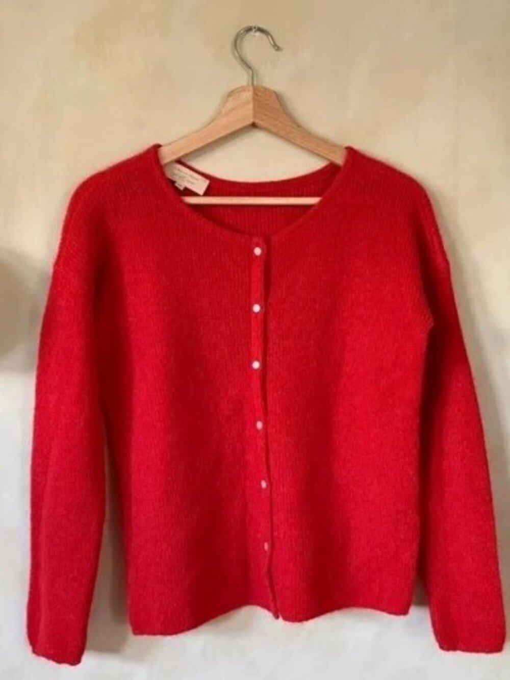 Sezane Gaspard Red Alpaca Mohair Cardigan XS